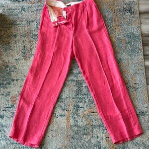 J.Crew Straight Leg Essential Pants Linen Cupro - Papaya (NWT)